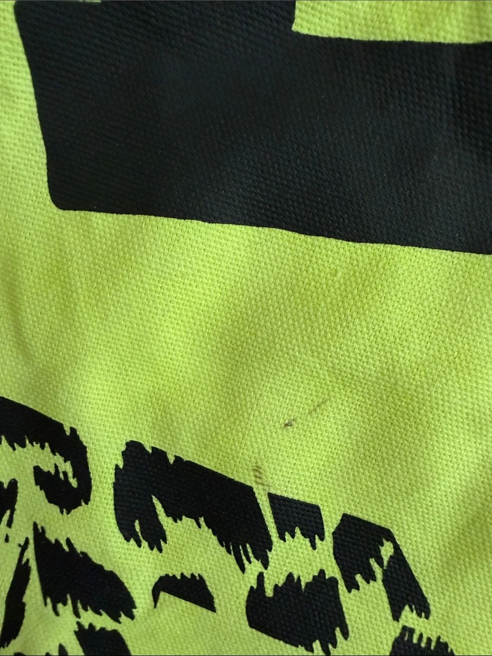 Victoria's Secret LOVE PINK Neon Lime Canvas Tote